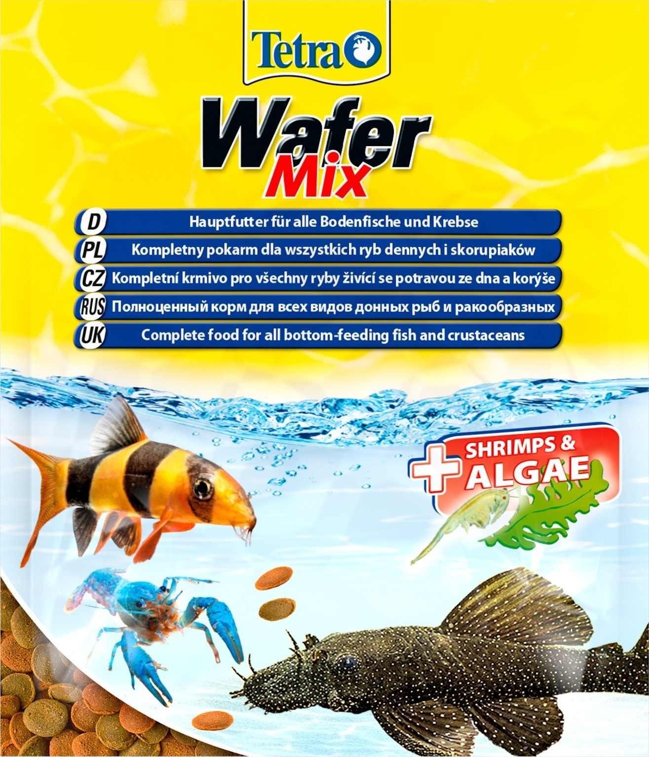 цена Tetra (корма) Tetra (корма) корм для донных рыб и ракообразных. пластинки Wafer Mix (15 г)