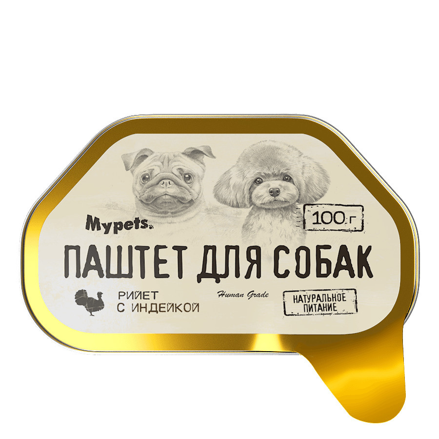 Mypets Mypets консервы-паштеты мясорастительные стерилизованные Паштет для собак с индейкой (100 г) mypets mypets консервы паштеты мясорастительные стерилизованные паштет для собак с говядиной 100 г