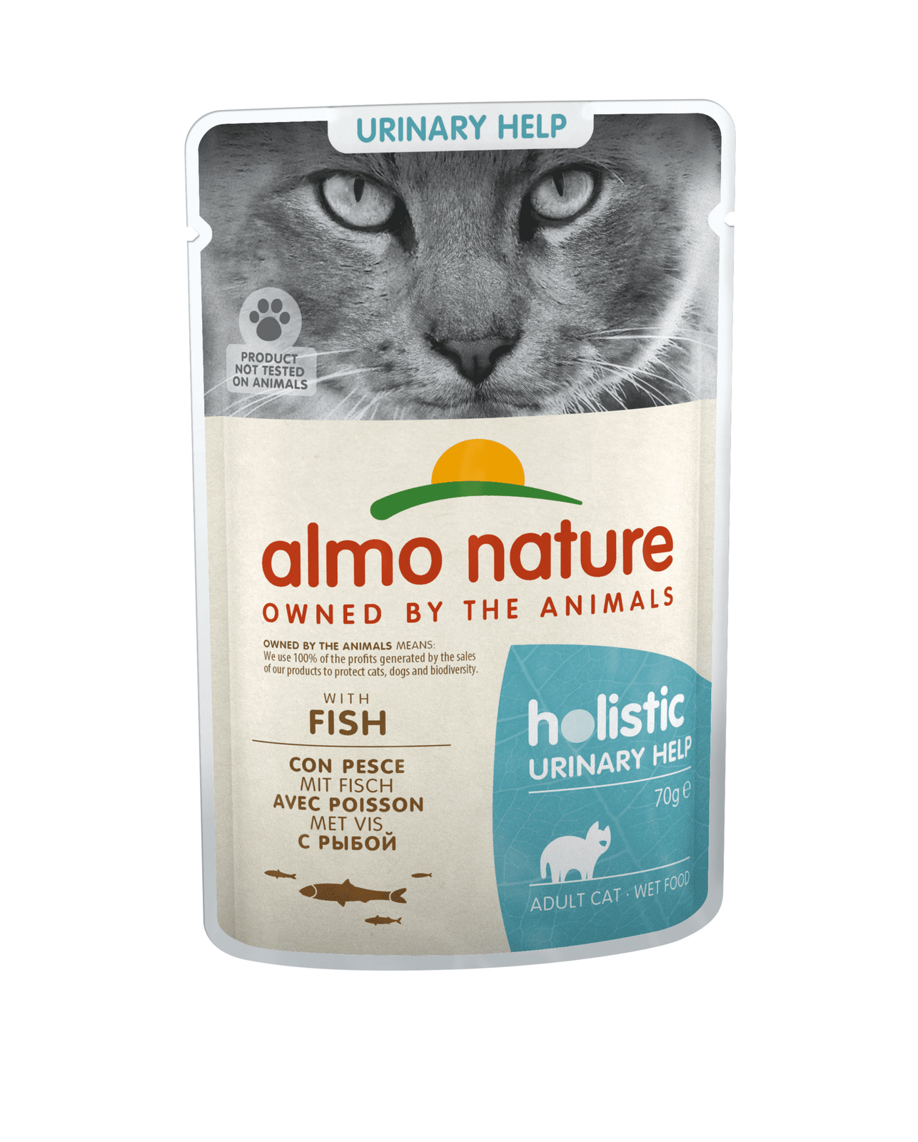 Almo Nature (консервы) паучи с рыбой для профилактики мочекаменной болезни у кошек (70 г)