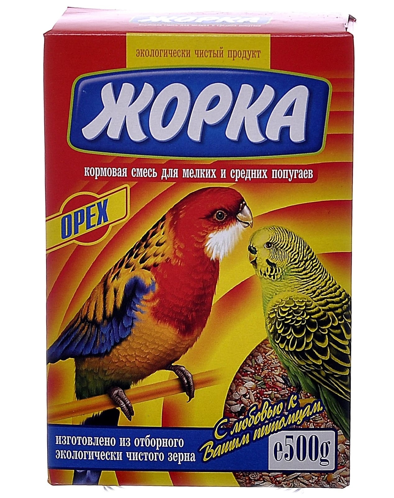 цена Жорка Жорка для мелких и средних попугаев с орехами (коробка) (500 г)