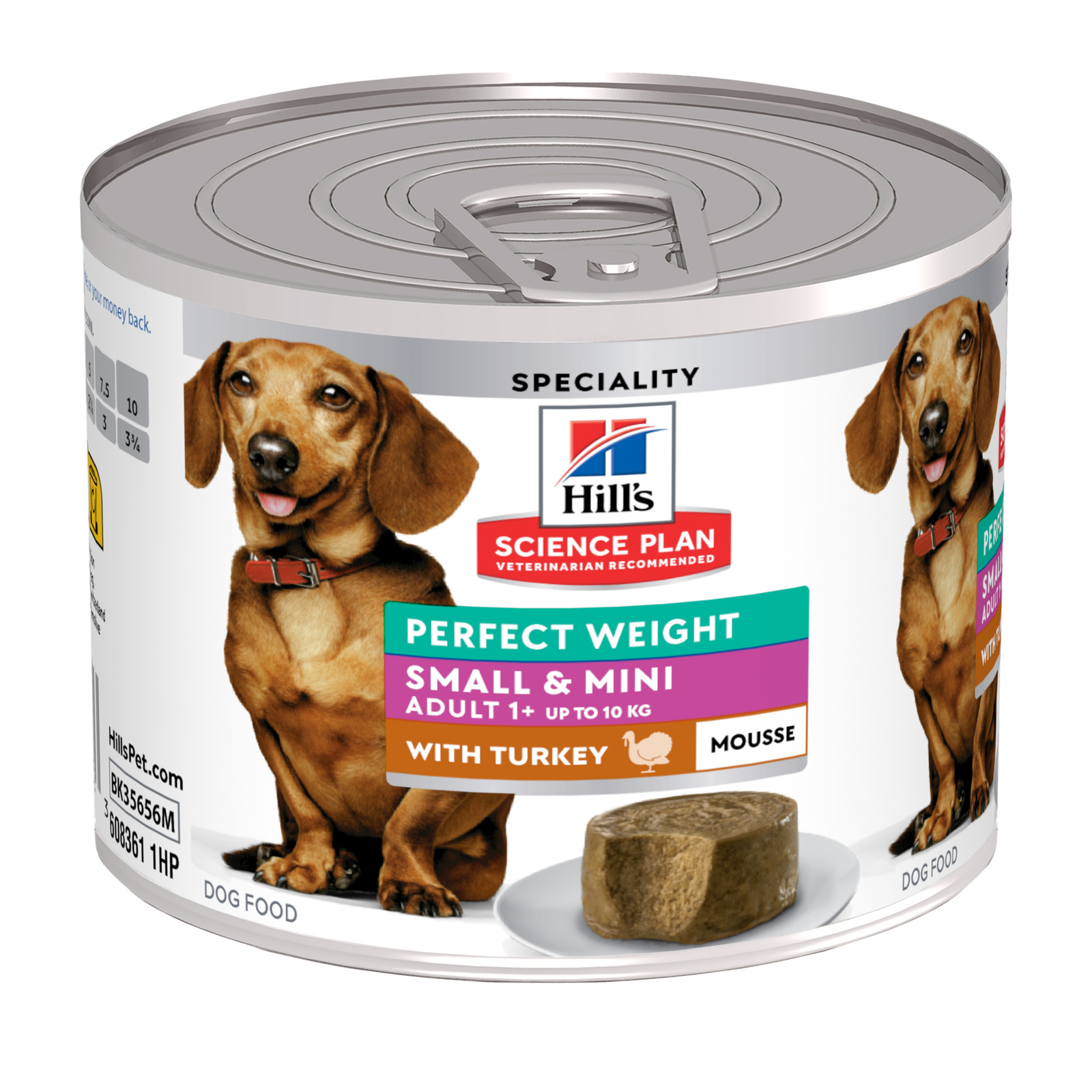 Hill's консервы консервы для взрослых малых собак мусс с индейкой Идеальный вес (12 шт)