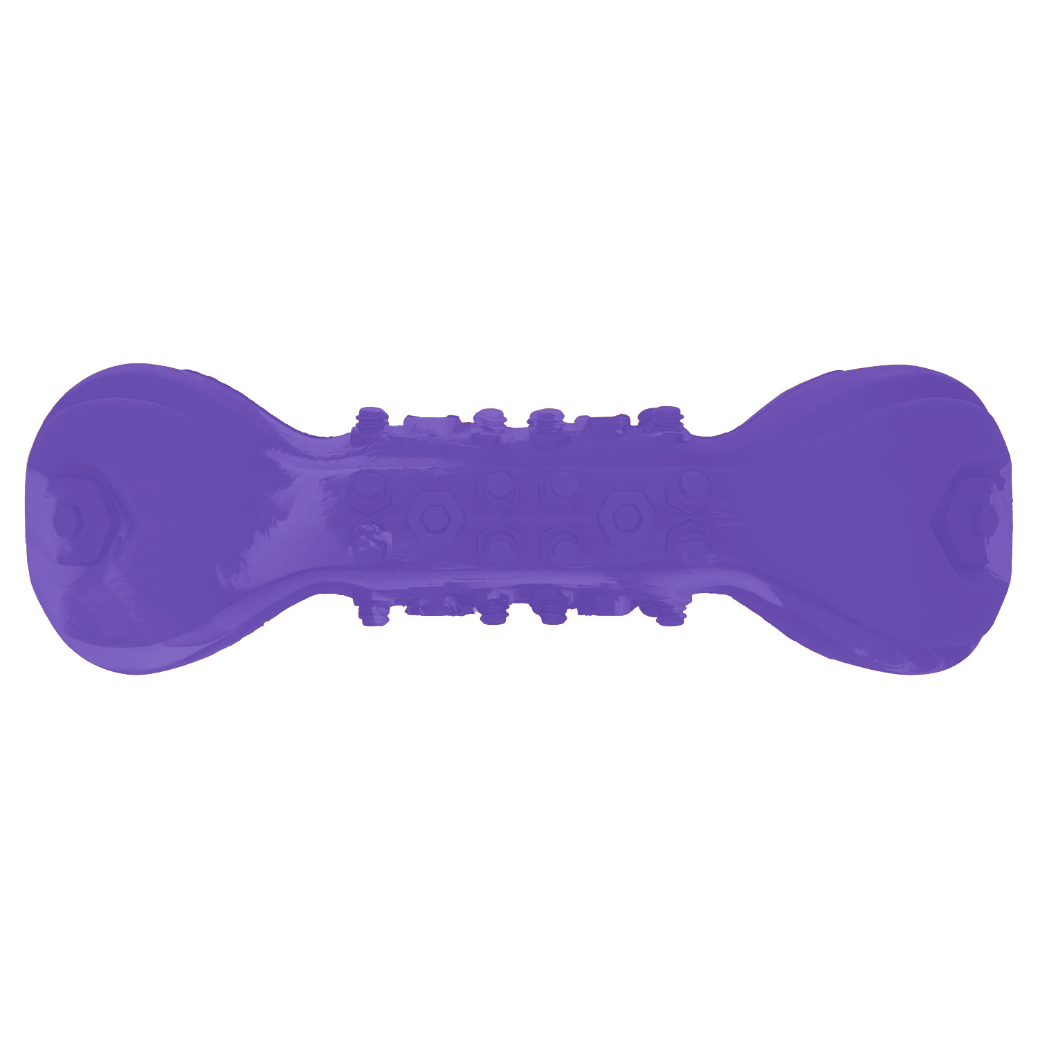 Mr.Kranch Mr.Kranch игрушка Гантель дентальная для собак с ароматом сливок, фиолетовая, с пищалкой (22 см)