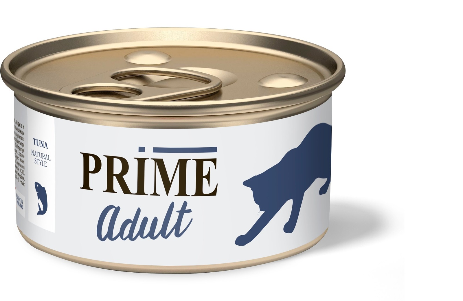 Prime Prime консервы для кошек тунец в собственном соку (70 г) nutri plan nutri plan консервы для кошек тунец с крилем в собственном соку 160 г