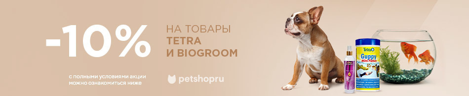 -10% на товары Tetra и Biogroom!