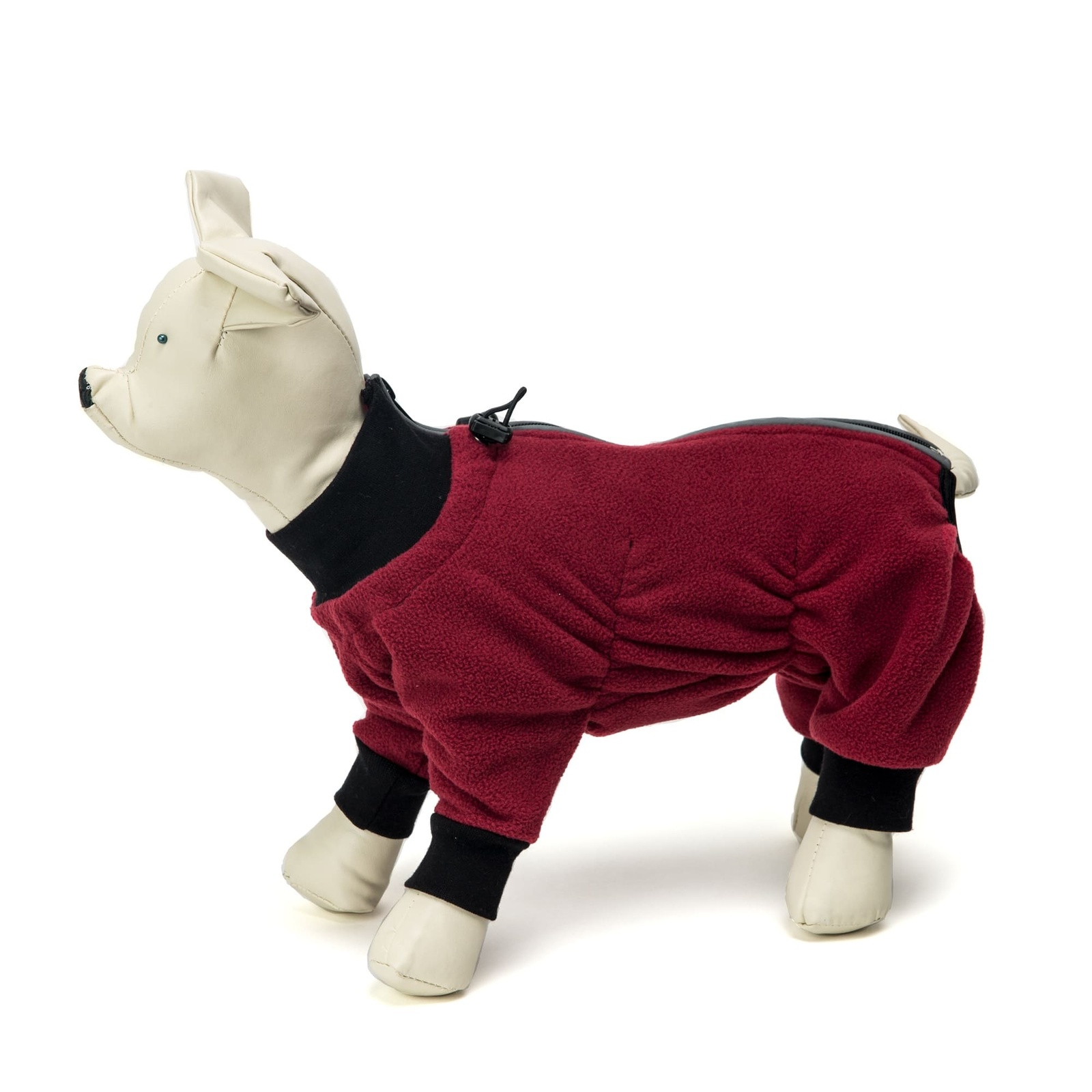 OSSO OSSO комбинезон для собак бордовый из флиса на молнии (на девочку) (32 см)