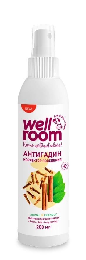 Wellroom Wellroom спрей Антигадин для коррекции поведения домашних животных (250 г) цена и фото