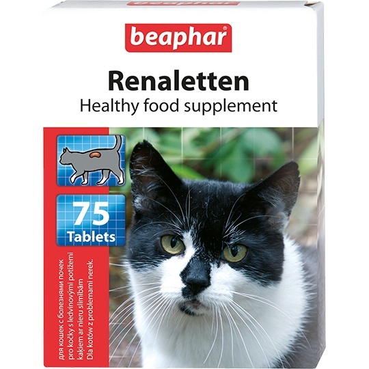 Beaphar Beaphar кормовая добавка для кошек с почечными проблемами, 75 таб. (79 г) beaphar beaphar мультивитамины для кошек 75 таб 49 г