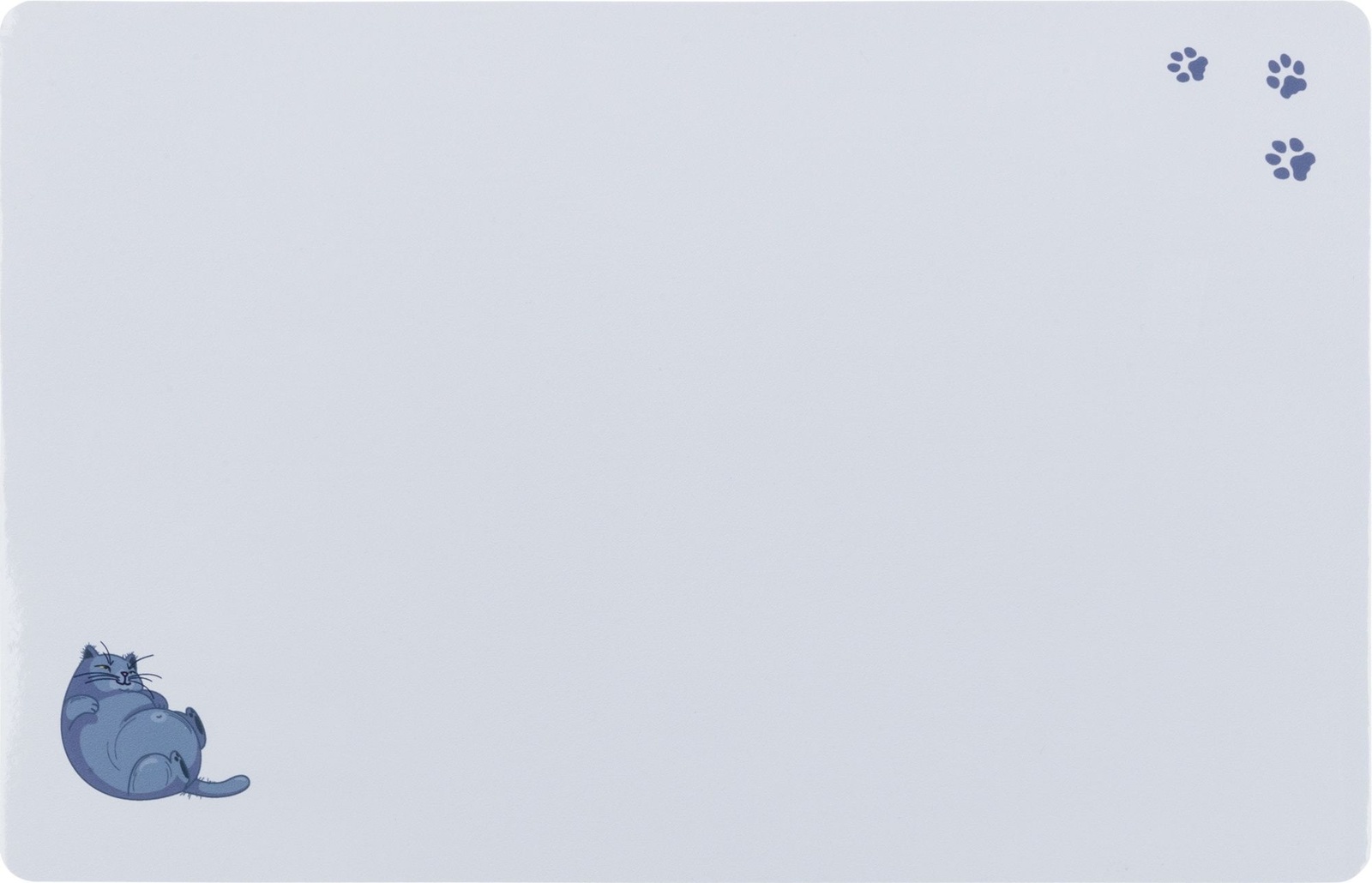 Trixie Trixie коврик под миску с рисунком Толстый кот/лапки, 44 x 28 см, серый (80 г) коврик под миску trixie для кошек 44×28 см бело черный