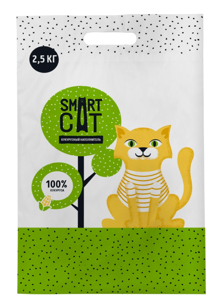 Smart Cat наполнитель Smart Cat наполнитель кукурузный наполнитель (2,5 кг) наполнитель pro cat с запахом ванили 6 кг