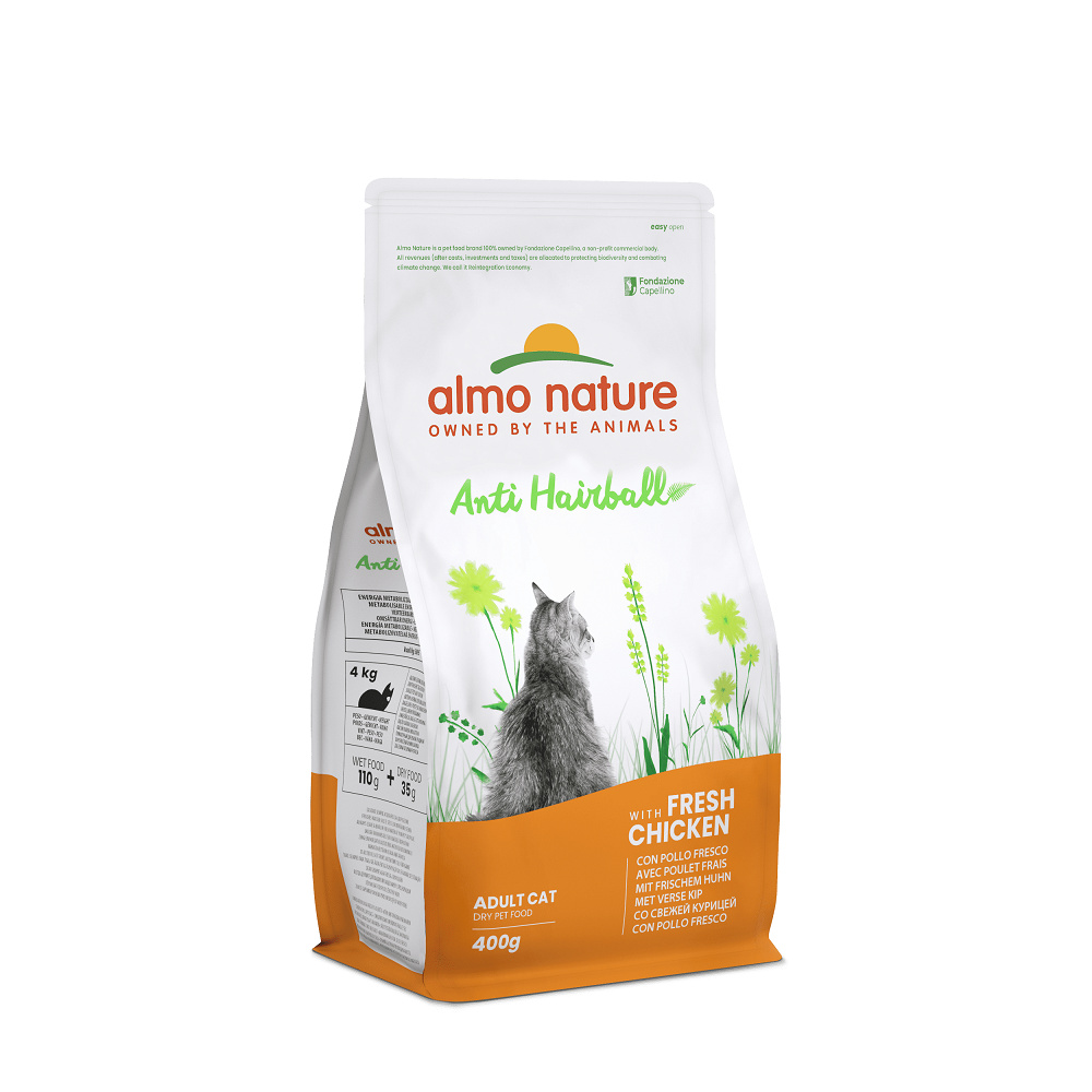 Корм Almo Nature для кошек: контроль вывода шерсти, с курицей и рисом (2 кг)