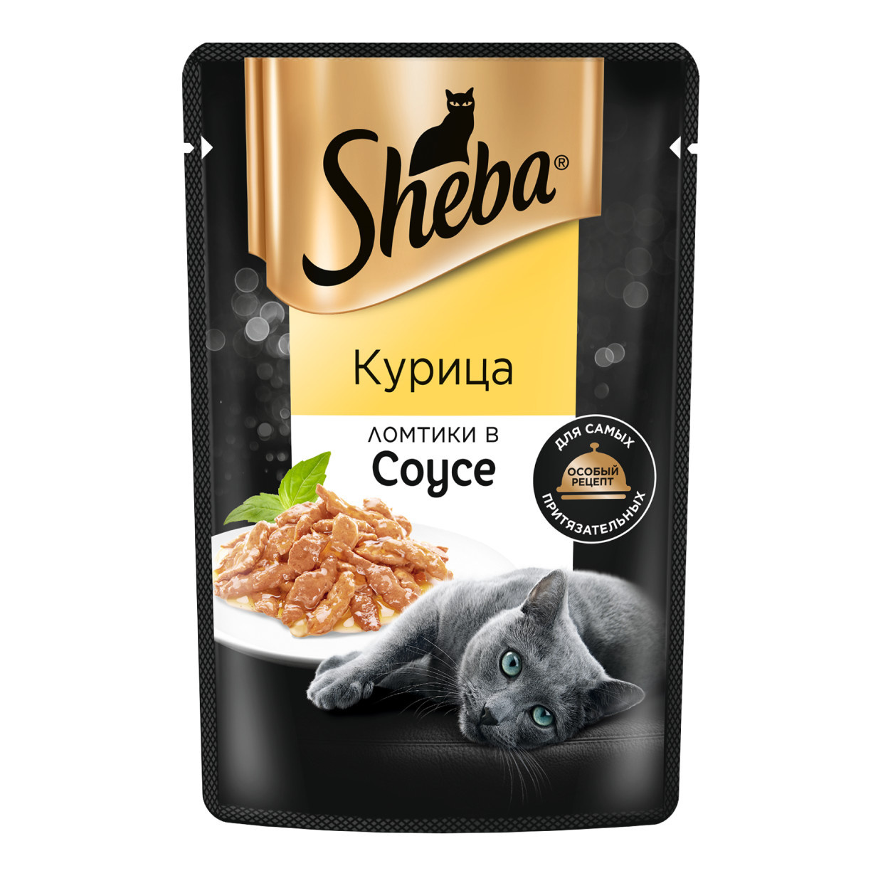Sheba влажный корм для кошек «Ломтики в соусе с курицей» (75 г)
