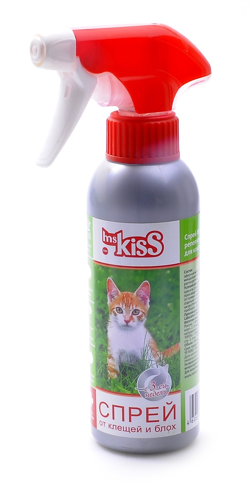 Ms.Kiss Ms.Kiss спрей от блох и клещей для кошек (200 г) спрей livisto flee для помещений от блох и клещей 400мл