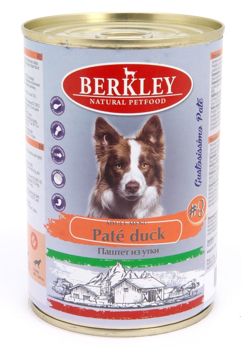 Berkley Berkley паштет для собак из утки PATE (400 г)