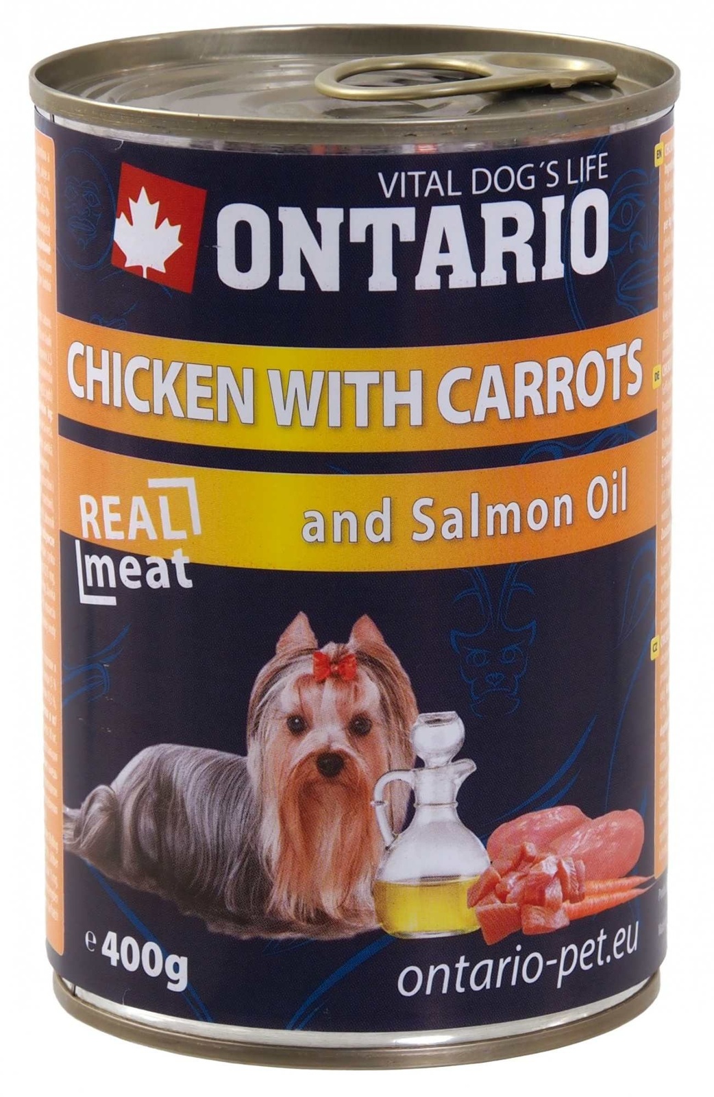 Ontario консервы для собак: курица и морковь (800 г)