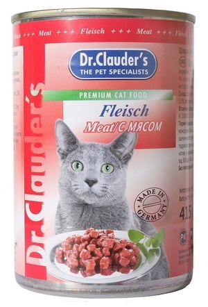 Dr.Clauder's Dr.Clauder's консервы для кошек с мясом (415 г) dr clauders консервы для кошек с сердцем 0 415 кг 21631 10 шт