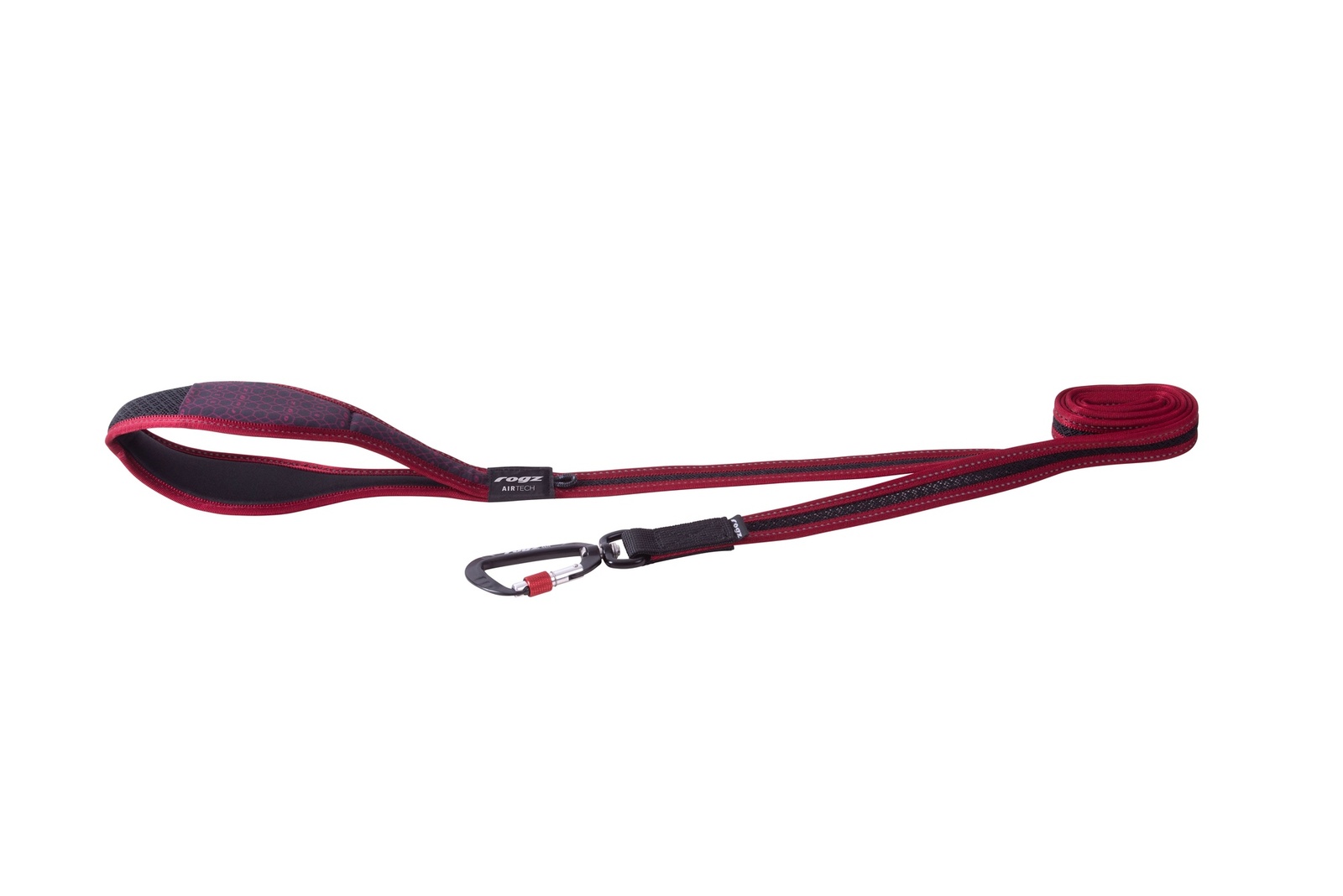 Rogz Rogz классический поводок, цвет красный рок (1,2 м) rogz поводок удлиненный круглый для средних собак размер m серия rope длина 1 8м красный