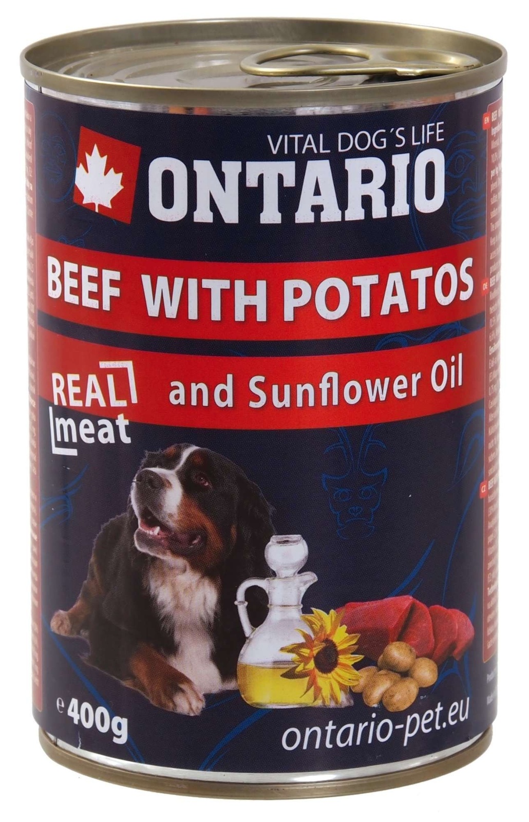 Ontario консервы для собак: говядина и картофель (400 г)