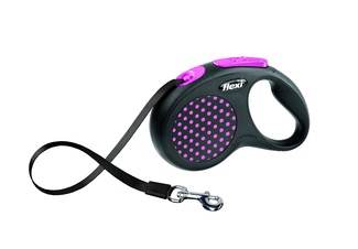 Рулетка-ремень для собак, 5 м, розовая Рулетка-ремень для собак, 5 м, розовая