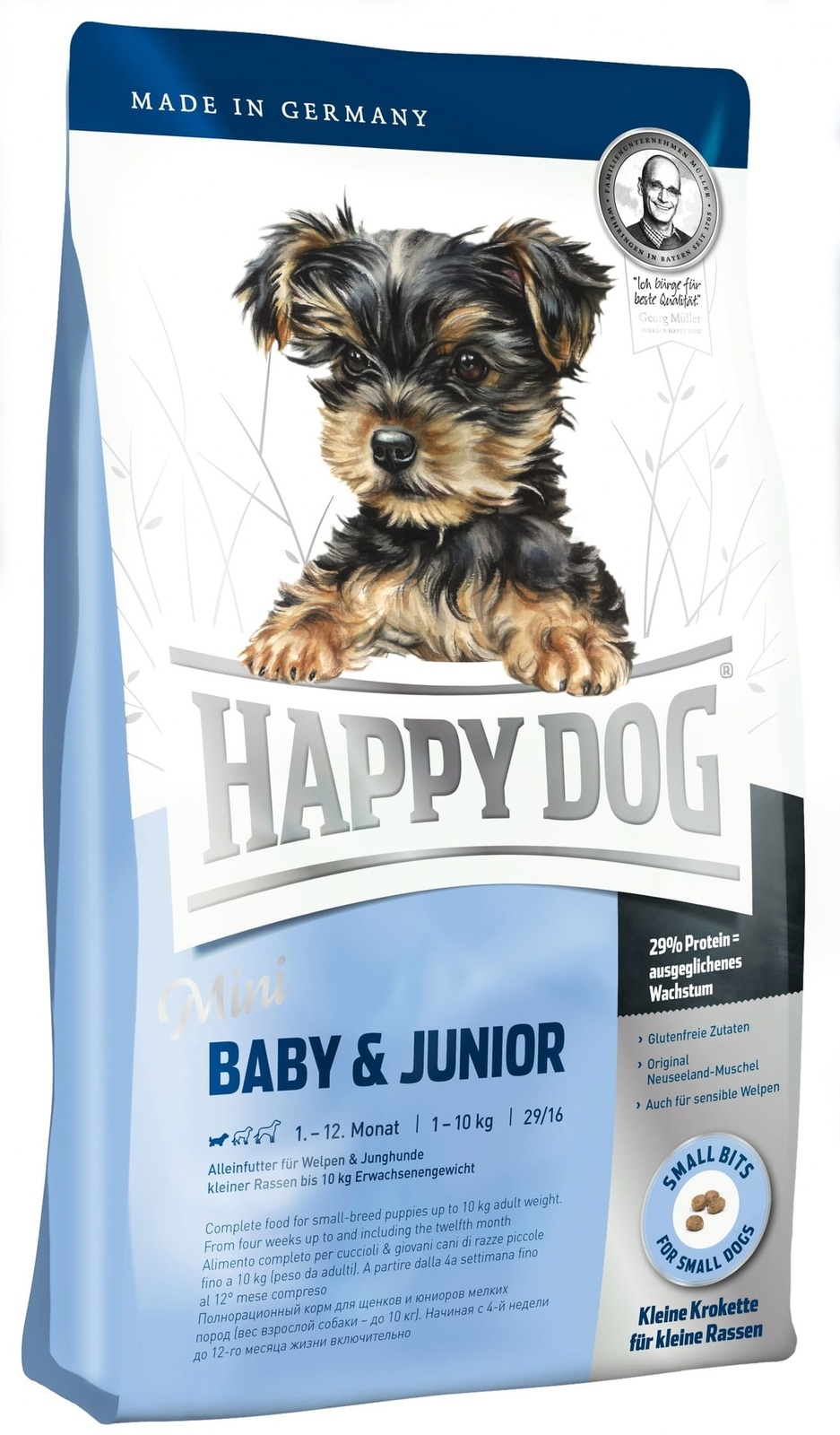 Корм Happy dog для щенков малых пород (1 кг)
