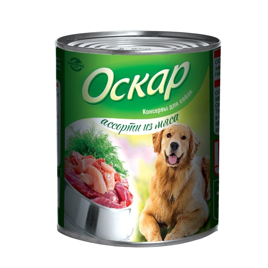ОСКАР консервы для собак: Ассорти из мяса (750 г)