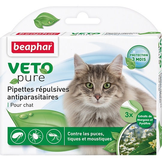 Beaphar Beaphar капли Био от блох для кошек, 3 пипетки (33 г) beaphar beaphar биокапли от паразитов для собак мелких пород 3 пипетки 36 г