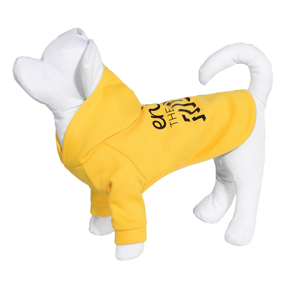 Yami-Yami одежда толстовка с капюшоном для собаки, жёлтая (80 г) Yami-Yami одежда толстовка с капюшоном для собаки, жёлтая (80 г) - фото 1