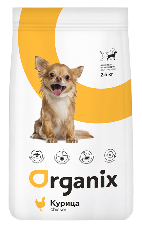 Organix Organix сухой корм для собак малых пород, с курицей (800 г)