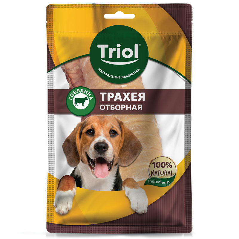 цена Triol (лакомства) Triol (лакомства) трахея говяжья отборная для собак (35 г)