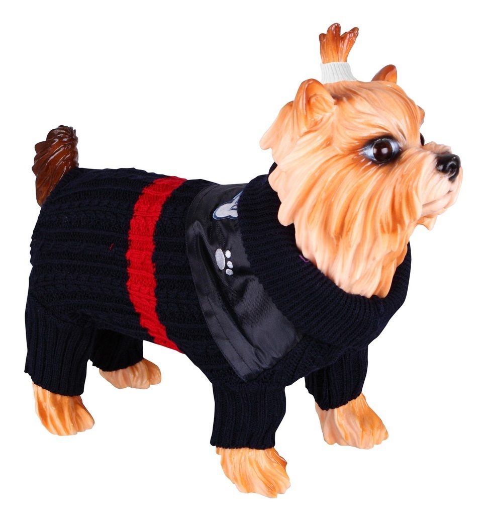 Dezzie Dezzie свитер для собак, 20 см (100 г) dezzie dezzie ошейник черный из искусственной кожи со стразам для собак 50 г