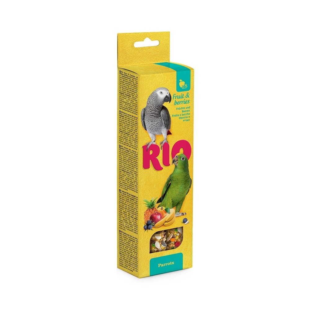 цена Рио Рио палочки для попугаев с фруктами и ягодами, 2х90 г (180 г)