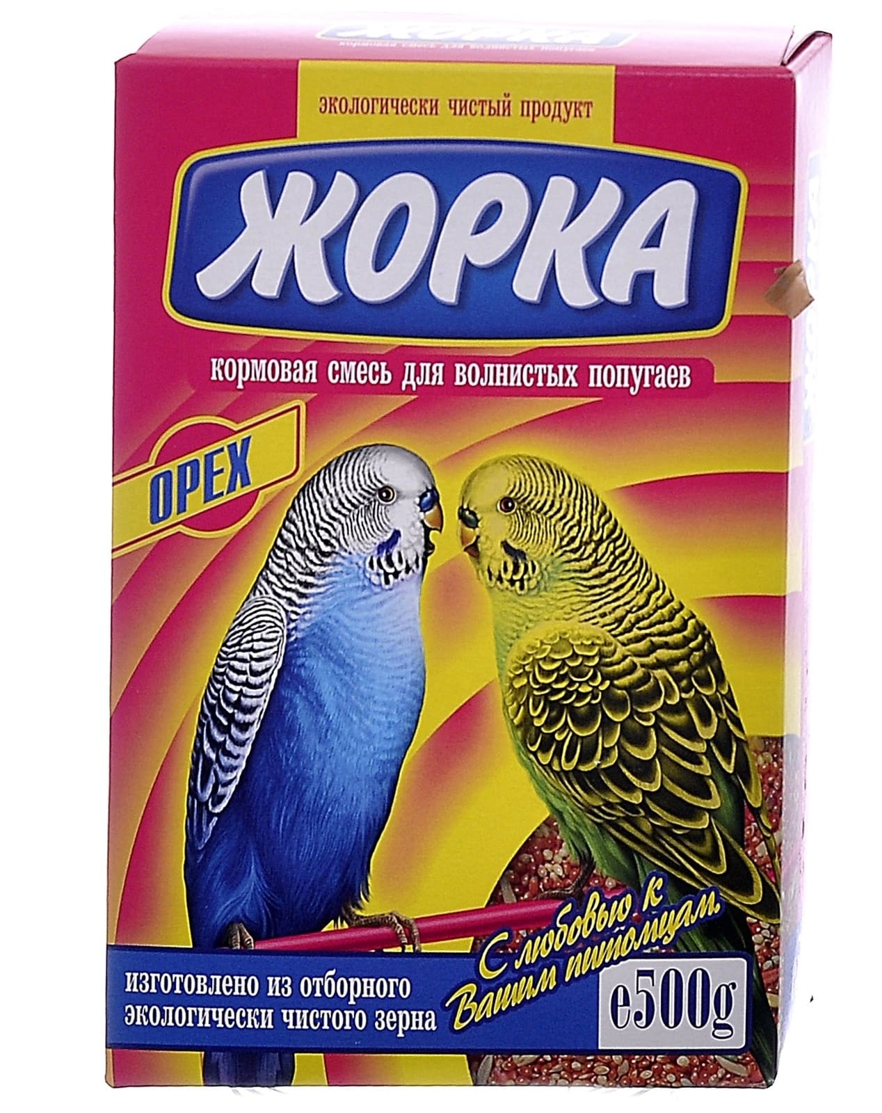 Жорка Жорка для волнистых попугаев с орехами (коробка) (500 г) жорка жорка lux для волнистых попугаев экстра пакет 450 г