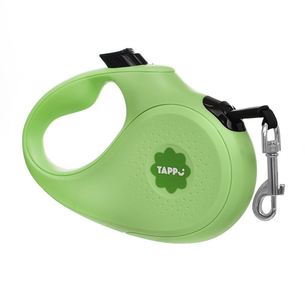 Tappi рулетка-ремень для собак, зелёная (25 кг, 5 м)