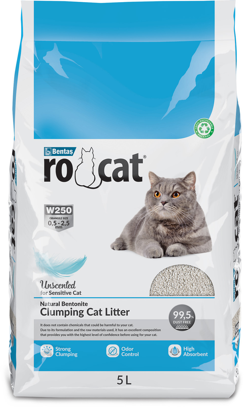 Ro Cat Ro Cat комкующийся наполнитель без пыли Натуральный, пакет (12,75 кг)