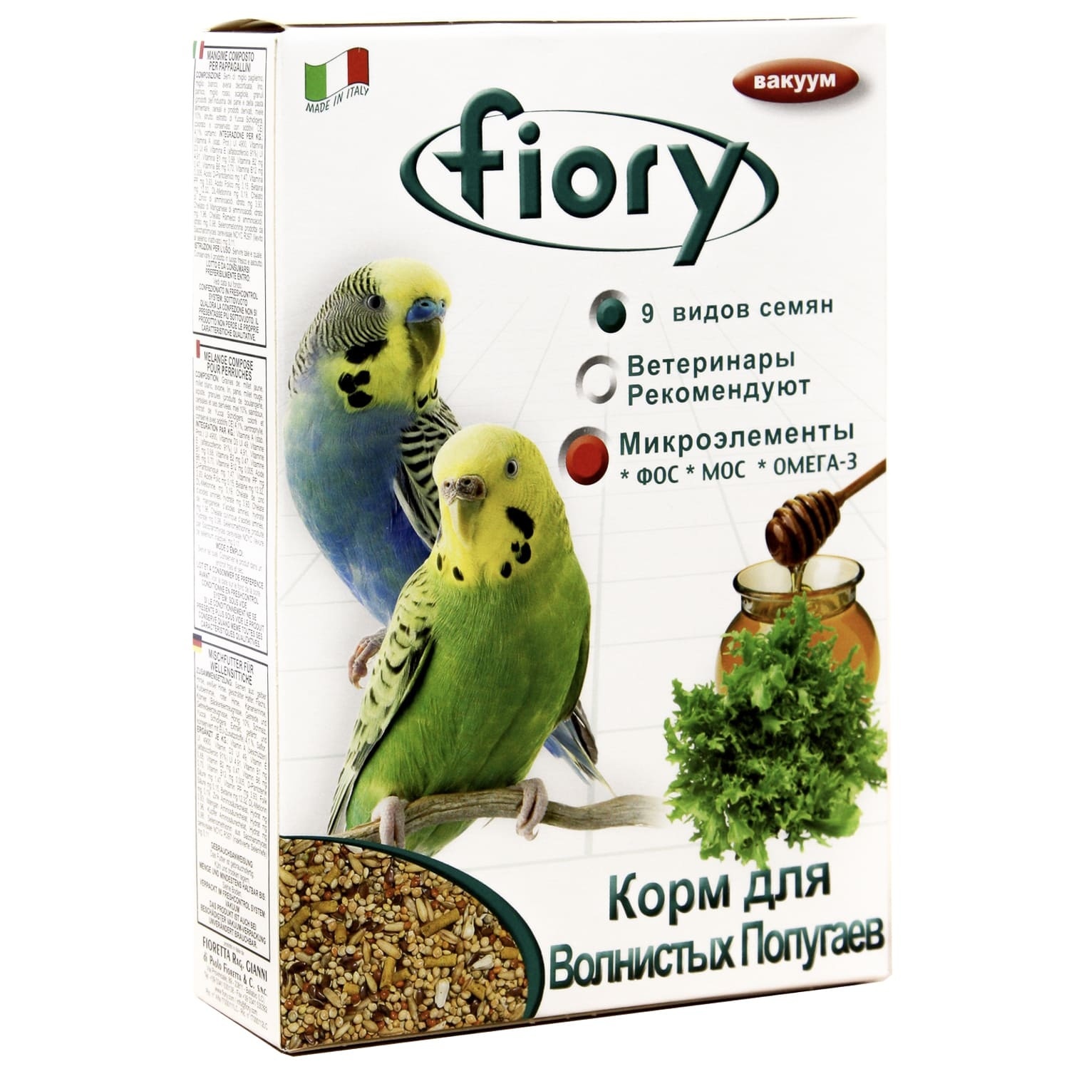 Fiory Fiory корм для волнистых попугаев Pappagallini (400 г) fiory fiory корм для волнистых попугаев “classic” 800 г