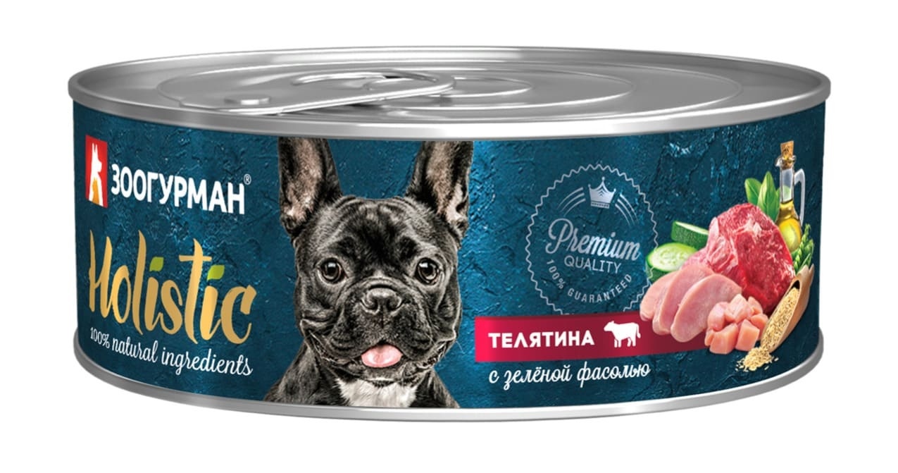 Зоогурман Зоогурман консервы для собак Holistic телятина с зеленой фасолью (350 г) корм для собак зоогурман телятина с зеленой фасолью ж б 350г