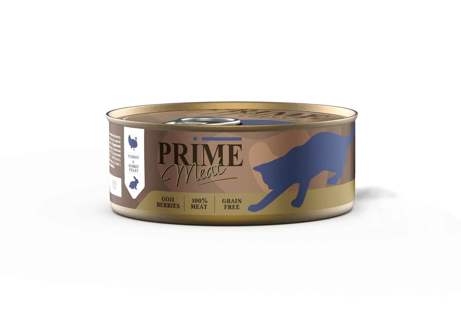 

Prime консервы для кошек индейка с кроликом, филе в желе (100 г)