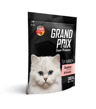 полнорационный сбалансированный, для привередливых кошек с чувствительным пищеварением, с индейкой Grand Prix
