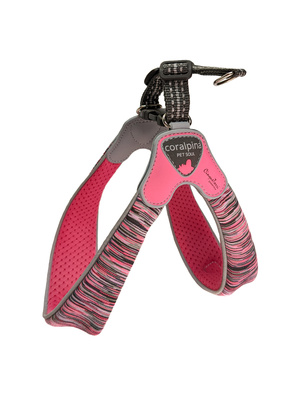 Мягкая шлейка POWERMIX, розовый меланж (обхват груди 20-30 см/0,8-3 кг) (Harness Powermix pink MELANGE SZ 1)