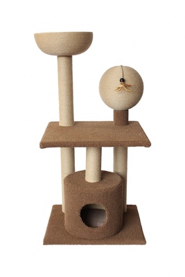 Игровой комплекс-когтеточка трехэтажный "Гнездовье котов"