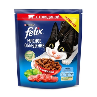 "Мясное объедение" с говядиной для кошек Felix