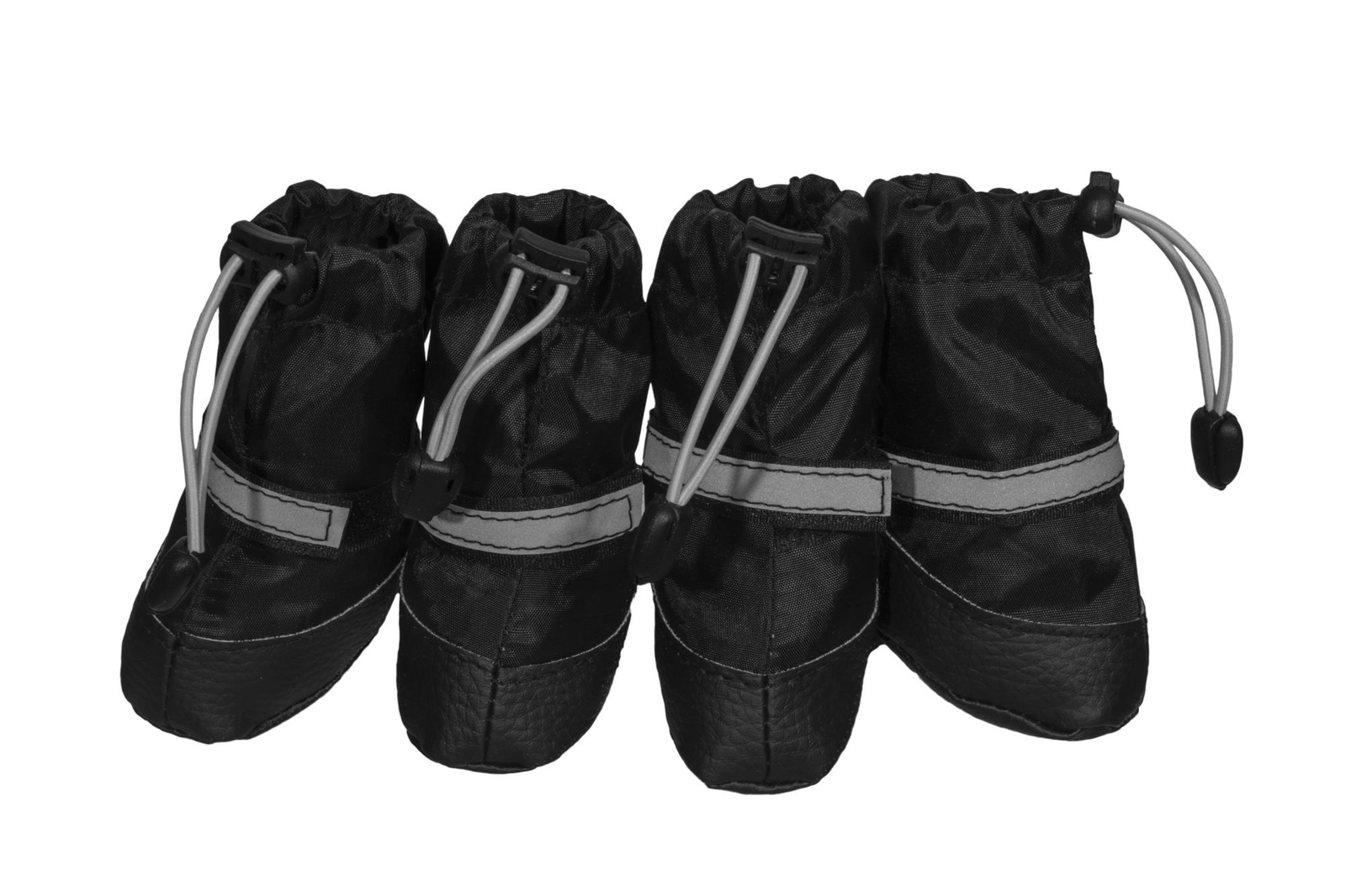 Yami-Yami одежда ботинки для собак, чёрные со светоотражающей полосой
