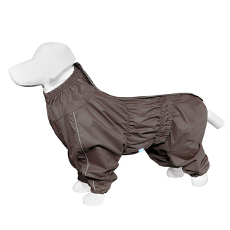 Дождевик для собак, коричневый, на гладкой подкладке, Стаффордширский терьер