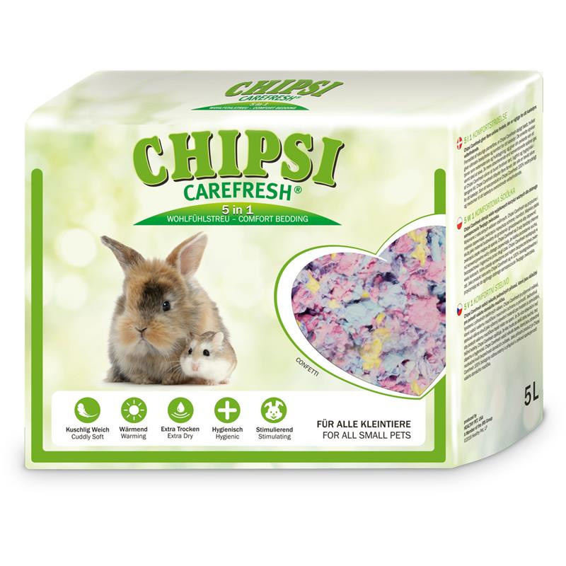 

Carefresh бумажный наполнитель-подстилка для мелких домашних животных и птиц, разноцветный (5 л)
