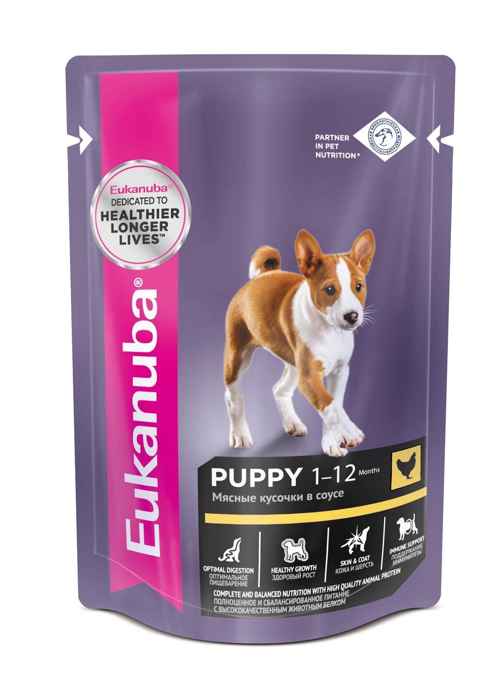 Eukanuba паучи для щенков с курицей в соусе (85 г)