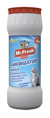 Ликвидатор запахов 2в1 для кошачьих туалетов Mr.Fresh