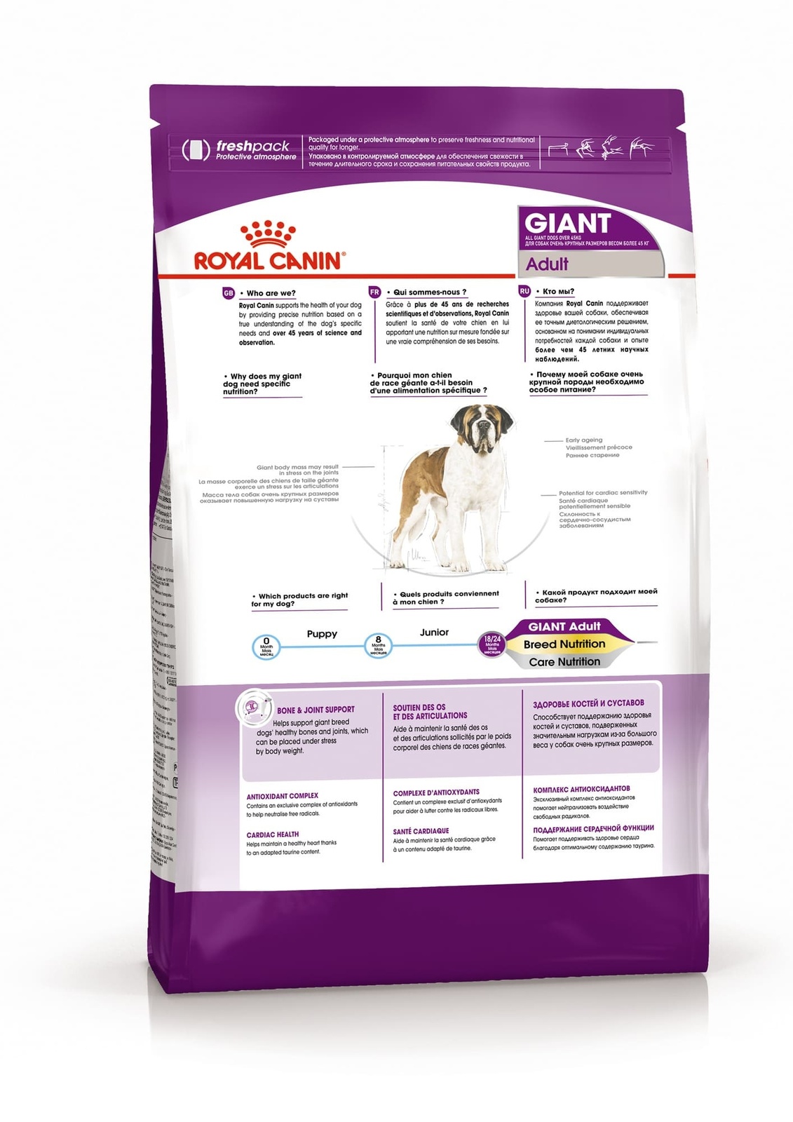 

Корм Royal Canin для взрослых собак гигантских пород: более 45 кг, c 18 мес. (15 кг)