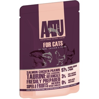 Паучи для кошек с лососем, курицей и креветками AATU