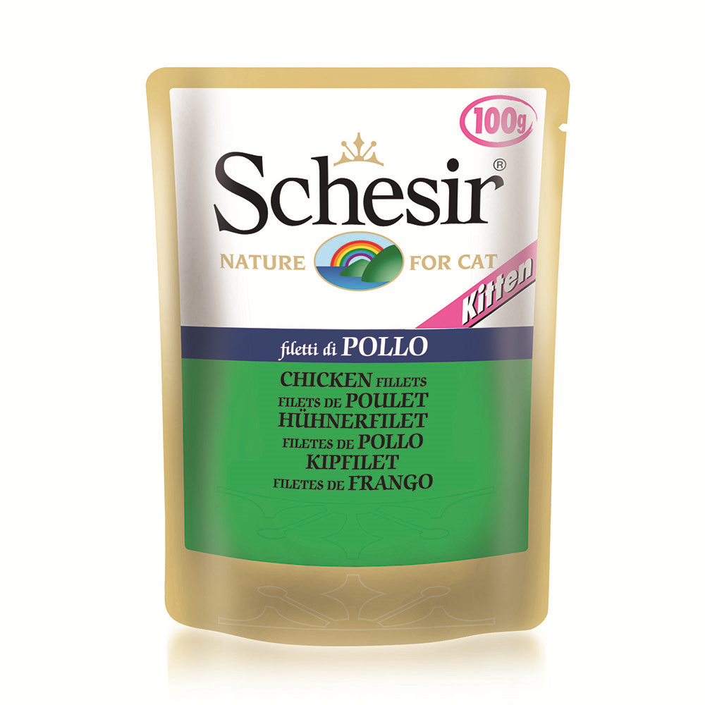 Schesir паучи с филе цыпленка для котят (100 г)