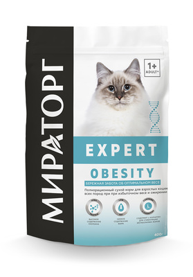Полнорационный сухой корм для взрослых кошек всех пород при избыточном весе и ожирении «Бережная забота об оптимальном весе»