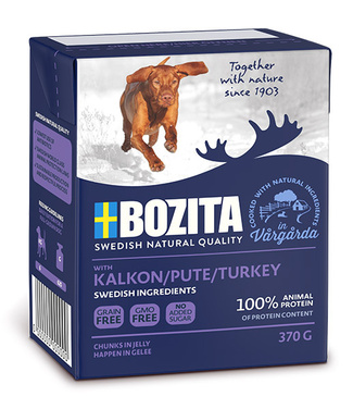 Кусочки в желе для собак с индейкой Bozita